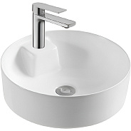 AQ5212-MW ЕВРОПА раковина 405*405*140 для установки на столешницу, матовый белый