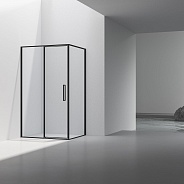 Душевой уголок Vincea Slim 8mm (VSR-4SLP9012CLB) 1200х900 мм, черный, стекло прозрачное