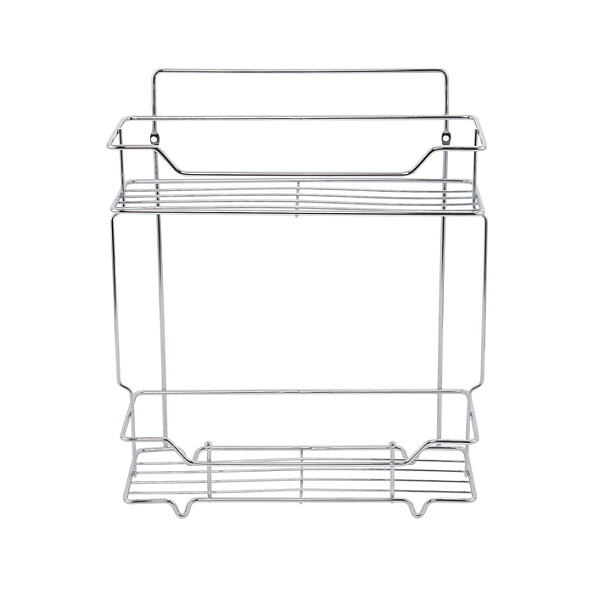 Полка двухъярусная прямая Milardo Grid проволока стальная, хром (GRICS2CM44)