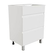 Тумба для ванной MIXLINE "БРИКС-60" 2 ящ. под раковину "Бриз 60" (арт.554362) (Sanita Luxe) (ПВХ)(поставляется в разобранном виде) (557493)