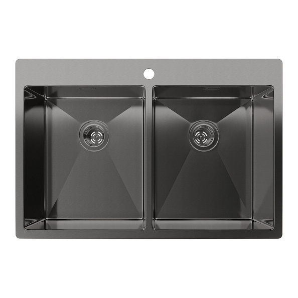 Кухонная мойка Rivelato Rinox 7450 2В PVD, черный