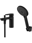 AQ1844MB НИКА смеситель врезной на борт ванны на 1 отв., матовый черный