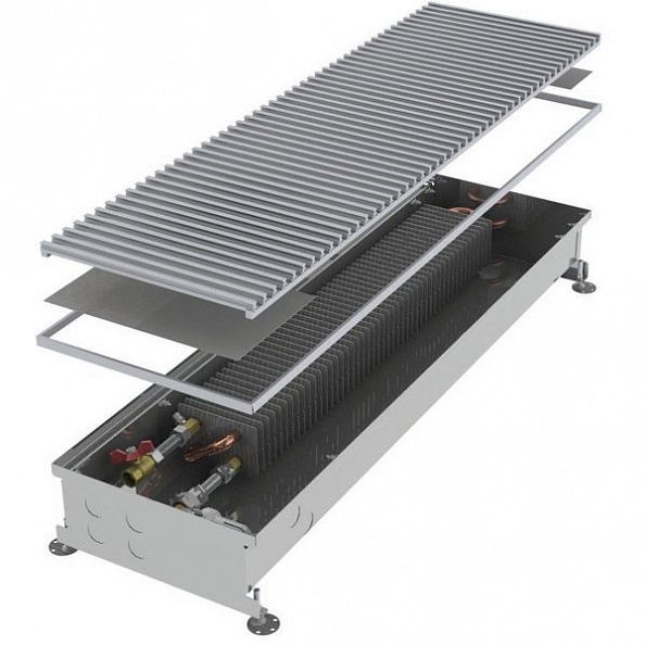 Конвектор КЗТО Бриз 300х100х4800 встраиваемый в пол с естественной конвекцией