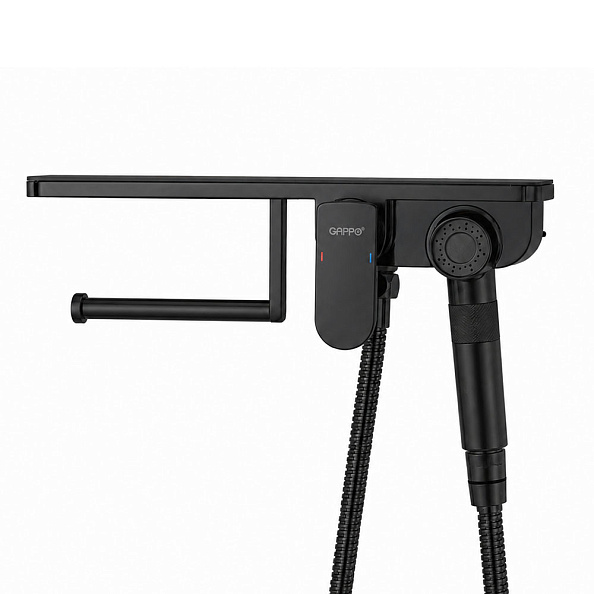 Гигиенический душ со смесителем и полочкой GAPPO G7295-16, черный