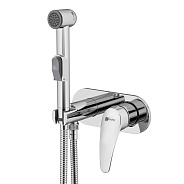 LM0419C "LINARA" Смеситель с гигиеническим душем, встраиваемый, хром