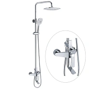 Душевая система Rose R1336, белый/хром