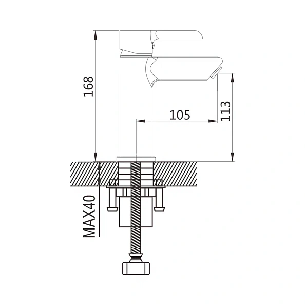 Смеситель для раковины с гигиеническим душем Shevanik S6071H, черный