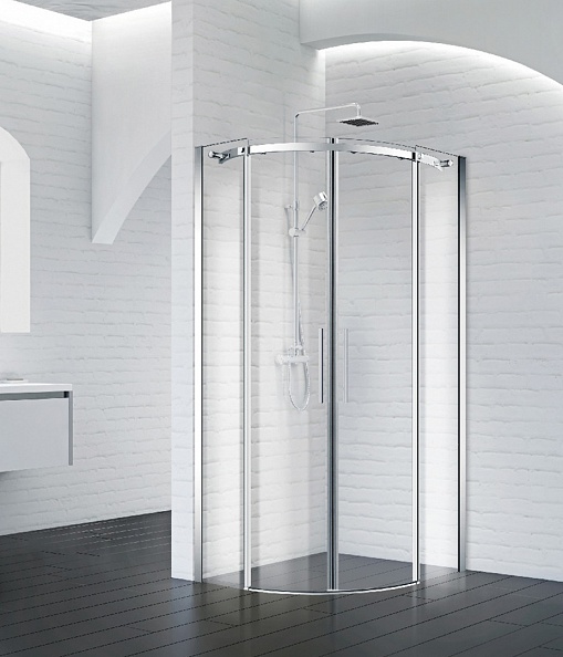 Душевой уголок BelBagno Acqua 100x100x195 см, полукруглый, хром (ACQUA-R-2-100-C-Cr)