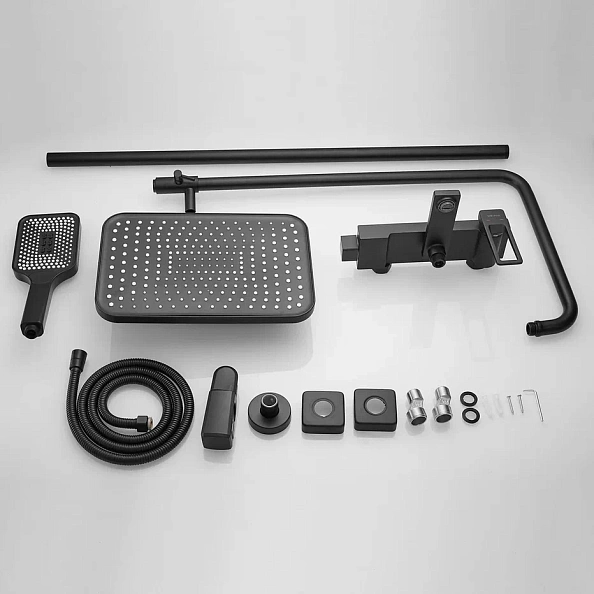 Душевая система Shevanik S6836H, черный