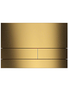 KDI-0000051(030G) Панель смыва нержавеющая сталь/PVD, цвет шлифованное золото (клавиши прямоугольные) 169*250*2.2 мм