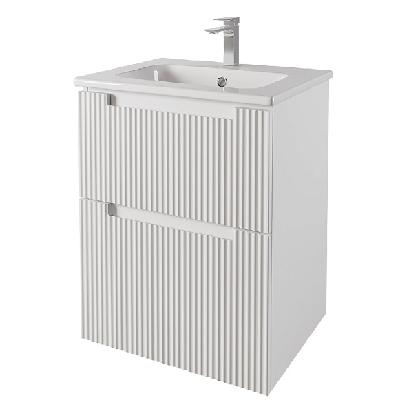 Тумба с раковиной подвесная Dreja Euphoria 60 см, белый