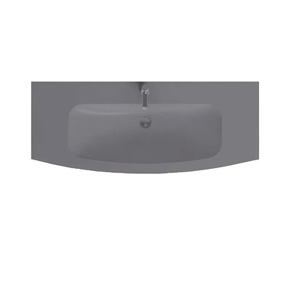 Стеклянная раковина Jacob Delafon Nona EB1886RU-DE4, матовый серый, 120 см, 1 раковина
