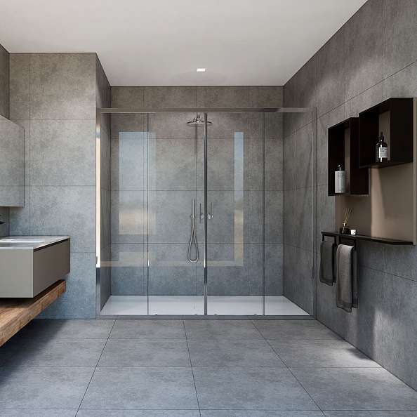 Душевая дверь Vincea Garda (VDS-1G2170CL) 1700х1900 мм, хром, стекло прозрачное