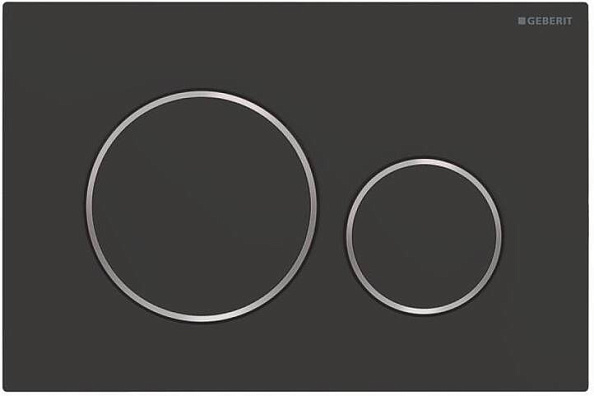 Смывная клавиша Geberit Sigma 20 двойной смыв черный мат/хр. глянц/черный мат (115.882.14.1)