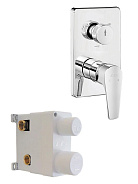 102167313EX-K + 102166301EX NIOBE смеситель для ванны,3 режима(внешняя часть) + скрытая часть на 3 режима