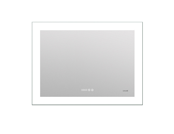 Зеркало Cersanit  LED 060 design pro 80x60 с подсветкой часы с антизапотеванием прямоугольное (KN-LU