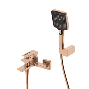 Смеситель для ванны с душем DQ Dortmund короткий излив браш.роз.золото (DA1713233)