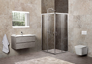 Душевой уголок BelBagno Unique 75x75x190 см, квадратный, хром (UNIQUE-A-2-75/90-C-Cr)