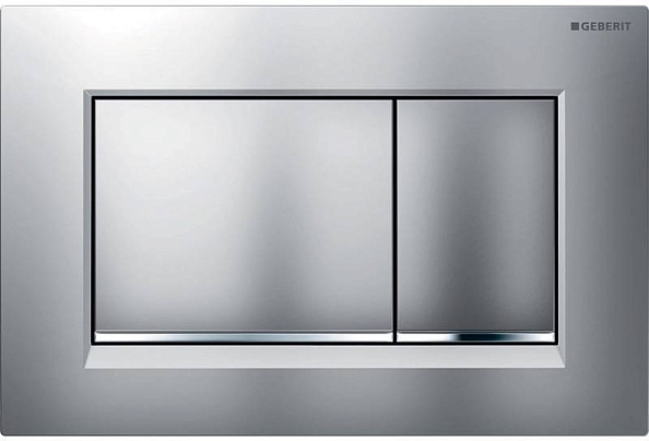 Смывная клавиша Geberit Sigma 30 (115.883.JQ.1) (хром матовый/хром глянцевый) не оставляет отпечатков пальцев