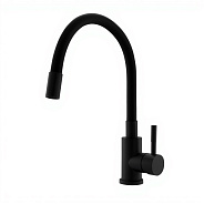 Смеситель для кухни с гибким изливом WesnaArt EKO EKO05-140Black, черный