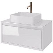 Тумба под раковину подвесная Dreja Insight 80 см, белый