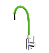 Смеситель для кухни TSARSBERG гибкий излив салатовый (TSB-114-SA004) тип См-МОЦБА