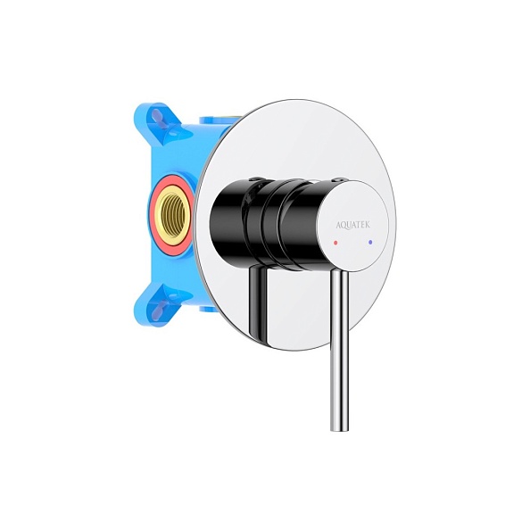 Смеситель для душа AQUATEK ЕВРОПА, внешняя и скрытая часть, хром AQ1366CR