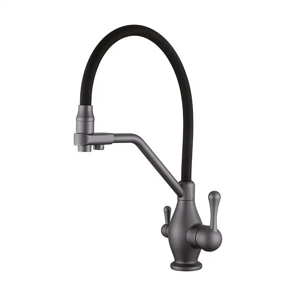 Смеситель для кухни Rose R858Y, пепельный