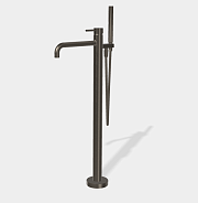 Смеситель для ванны и душа Fima Carlo Frattini Spillo Up, хром черный брашированный (F3034/6NCS)