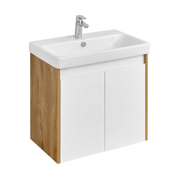 1A2789K0SDZ90 Набор Акватон: 1A278901SDZ90 Тумба-умывальник Сканди Doors 70 Бел/Дуб Рустикальный/1WH501628 Раковина Адриана 70