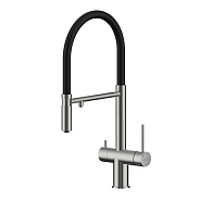 Смеситель для кухни с подключением фильтра Rivelato Adria 1523517, нержавеющая сталь