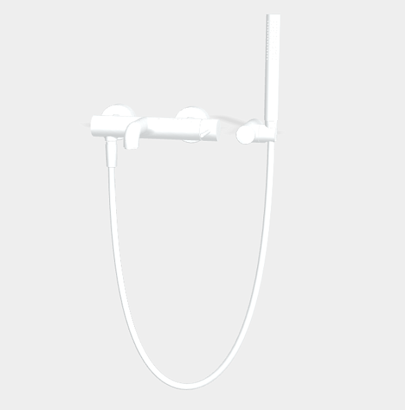 Смеситель для ванны и душа Fima Carlo Frattini Spillo Up, белый матовый (F3034NBS)