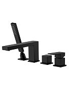 AQ1648MB ЛИБРА смеситель на борт ванны на 4 отв., матовый черный