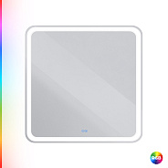 Зеркало со встроенной разноцветной подсветкой Cezares Multicolore, 800x800x30 (CZR-SPC-MC-800-800-RGB-TCH)