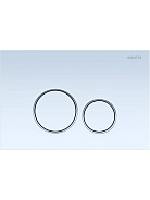 PNS-0000011 (005AQ) Панель смыва Белая глянец ободок хром для INSP-0000001 Pneumo S (клавиши круглые)