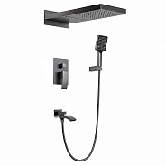 Душевая система встраиваемая GAPPO G7107-79, оружейная сталь