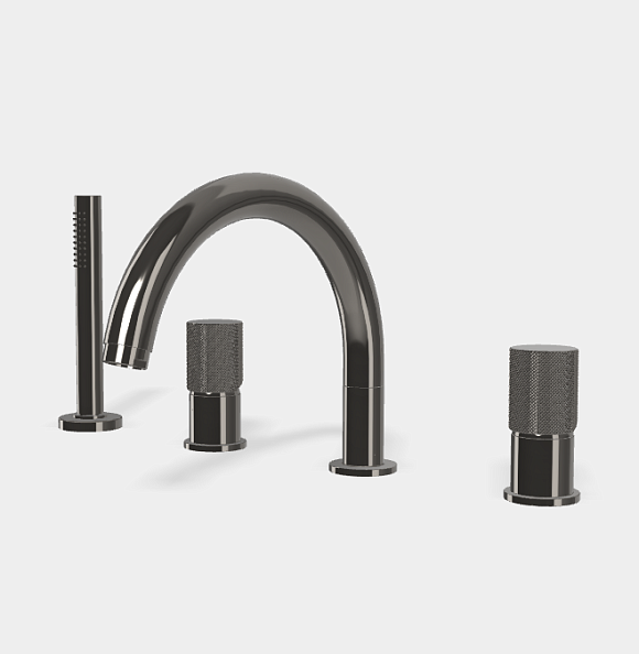 Смеситель для ванны и душа Fima Carlo Frattini Spillo Tech, G Collection, чёрный хром (F3044TNGCN)