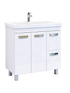 Тумба с раковиной напольная VIGO Plaza tn.PLA.MIR.80.2D.2Y, 80 см