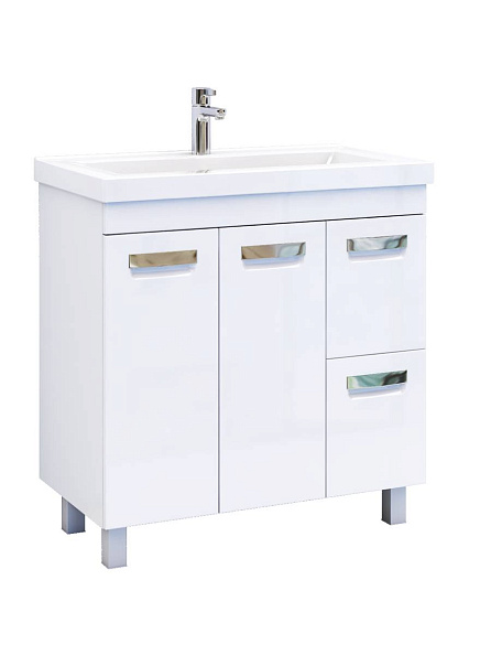 Тумба с раковиной напольная VIGO Plaza tn.PLA.MIR.80.2D.2Y, 80 см