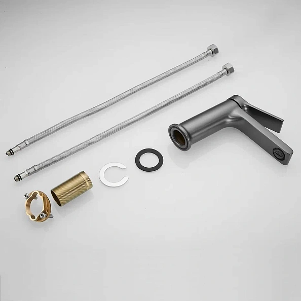 Смеситель для раковины Shevanik S8301T, оружейная сталь