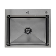 Кухонная мойка FRAP FS6050-9, оружейная сталь