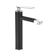 Смеситель для раковины с поворотным носиком Shevanik S6611H, черный/хром