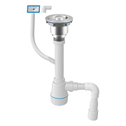 Сифон для кухонной мойки с переливом Nova NV1016