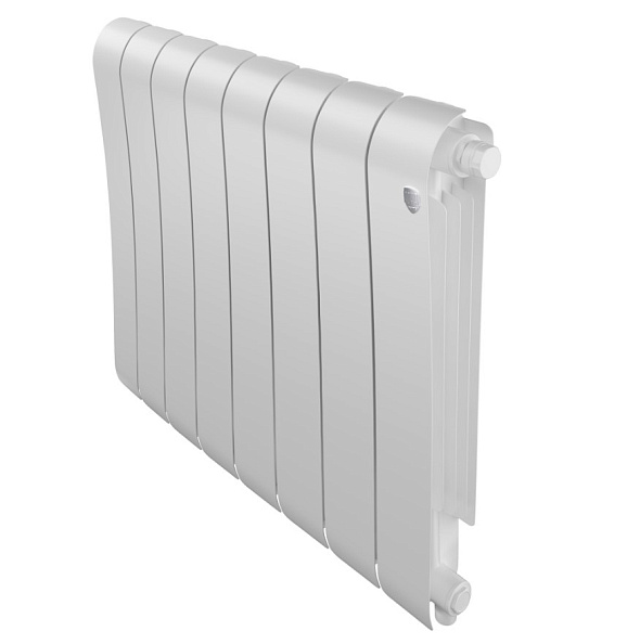 Радиатор биметаллический Royal Thermo Infinity 500 Bianco Traffico VR80 8 секций, нижнее подключение