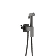 Смеситель с гигиенической лейкой оружейная сталь (B55805-3)