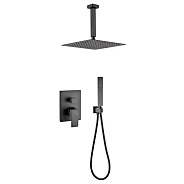 Душевая система встраиваемая (без излива) Grocenberg GB5089BL-4, черный