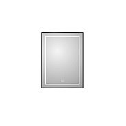 Зеркало в алюминиевой раме со встроенным светильником, и подогревом BelBagno Kraft 600 х 32 х 800 (SPC-KRAFT-600-800-LED-TCH-WARM-NERO)