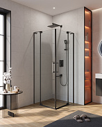 Душевой уголок Cezares Slider 70x80x195 мм, прямоугольный, nero (SLIDER-AH-2-70/80-80/90-C-NERO)