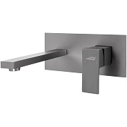 Смеситель для раковины встраиваемый Hansberge H688BG, графит