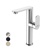 Смеситель FASHUN для умывальника высокий с поворотным изливом и регулируемым аэратором хром (A8985)